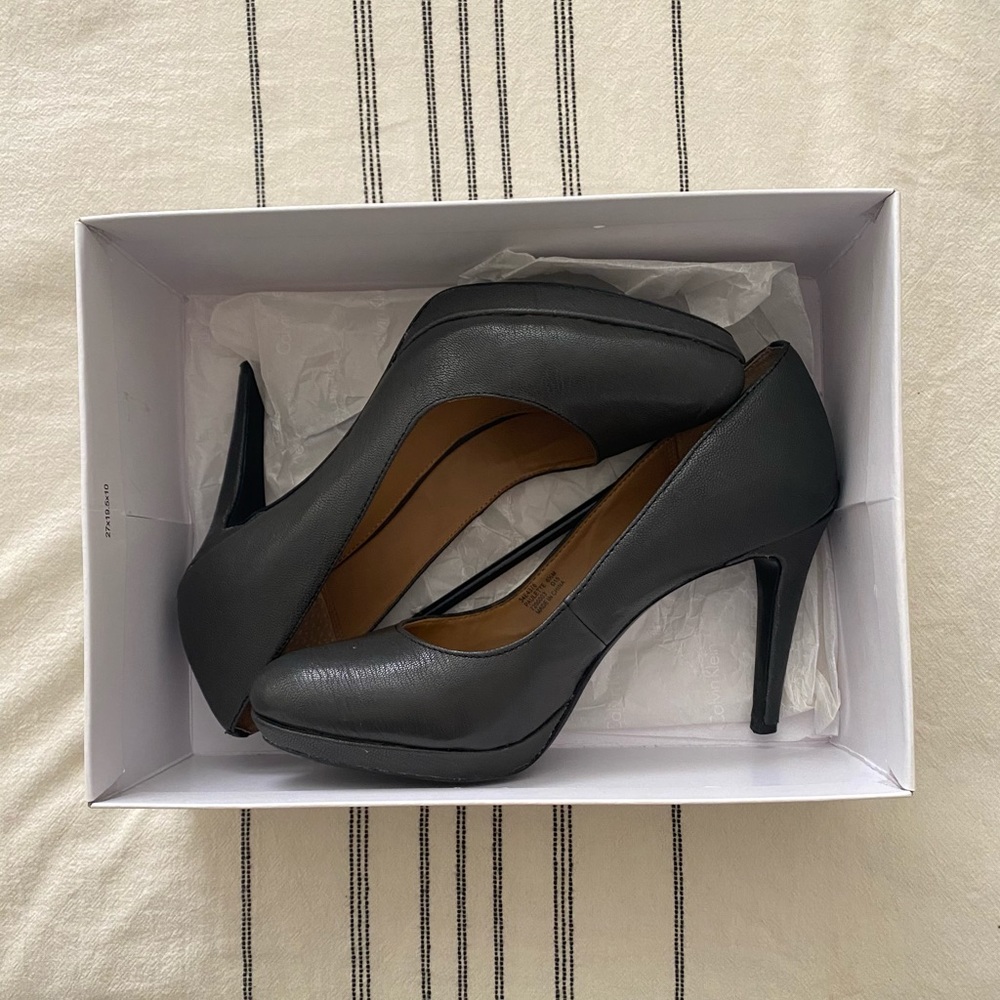 Gray Calvin Klein heels